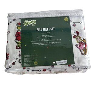 Dr. Seuss The Grinch Full Sheet Set Christmas Max The Dog Holiday  NEW